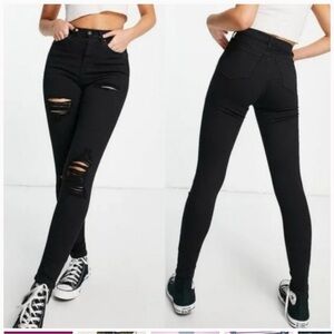 Top shop moto Jamie Jean black destroyed 28